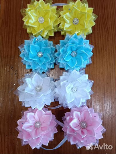 Бантики для волос ручной работы