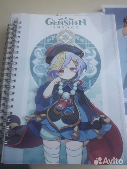 Аниме блокноты, значки, гирлянда с д/р, бейджик