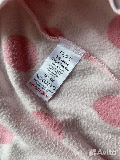 Боди флис для девочки next