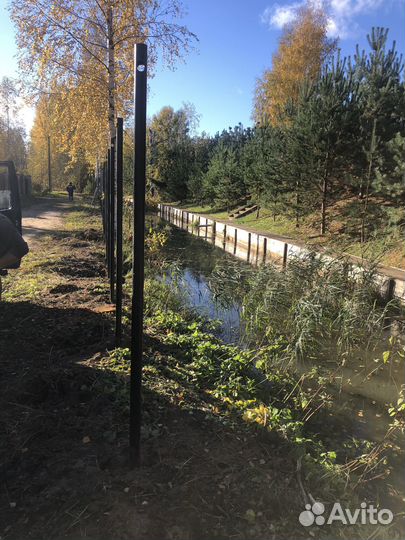 Заборные сваи с установкой