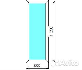 Окно пвх 500*1390