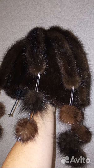Шапка норковая женская