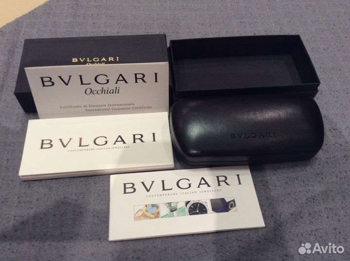 Защитный кейс для очков bvlgari цвет черный