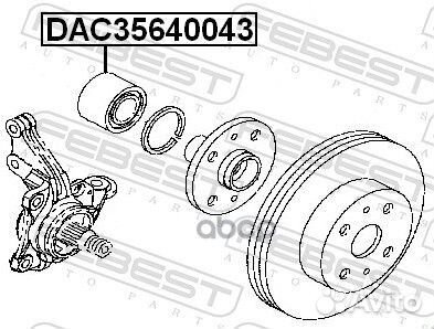 Подшипник ступицы toyota BB QNC 06- пер. DAC356