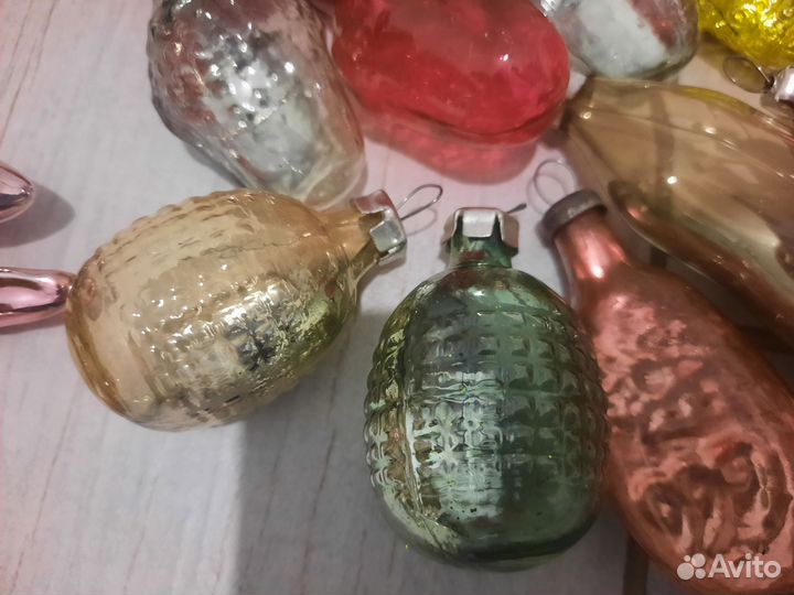 Елочные игрушки полупрозрачные СССР