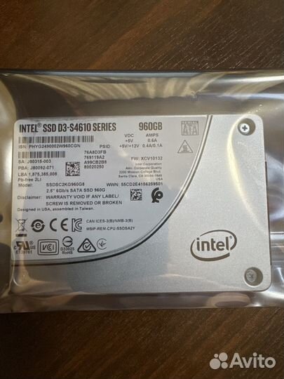 Intel SSD D3-S4610 960Gb