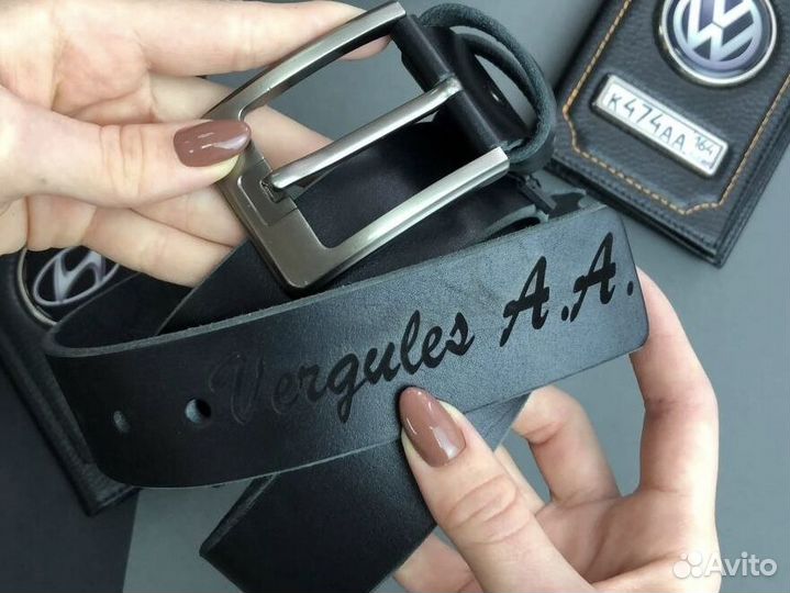 Мужской кожаный ремень