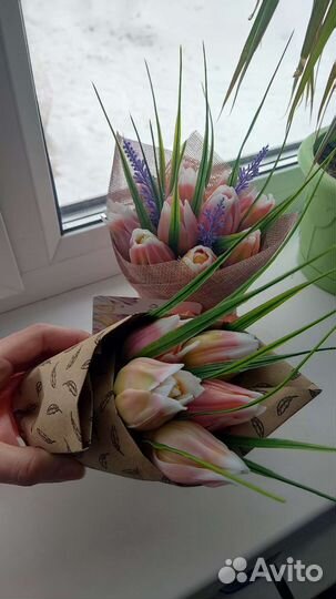 Мини букетики тюльпаны