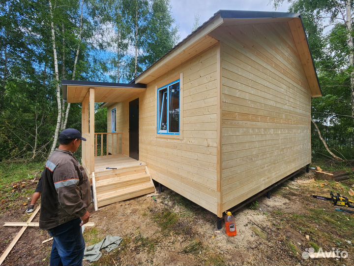 Каркасный дом без утеплённо 8х6м