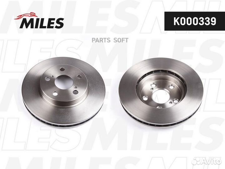 Miles K000339 Диск тормозной передний