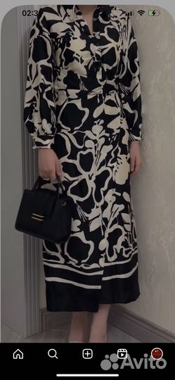 Платье Zara шелковое