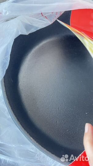 Чугунная глубокая сковорода 30 см