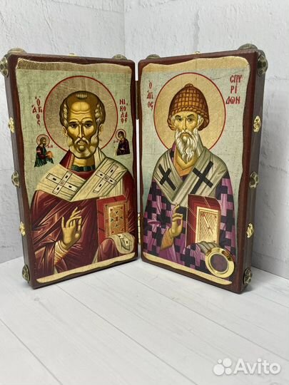 Диптих Николай угодник и Святитель Спиридон