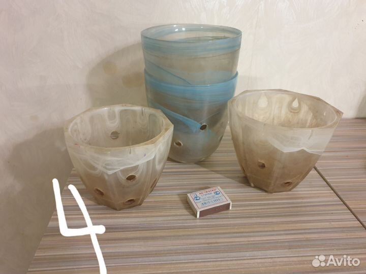 Кашпо для орхидей, стекло