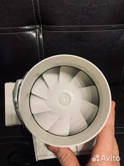 Тихий вытяжной-приточный канальный вентилятор 100