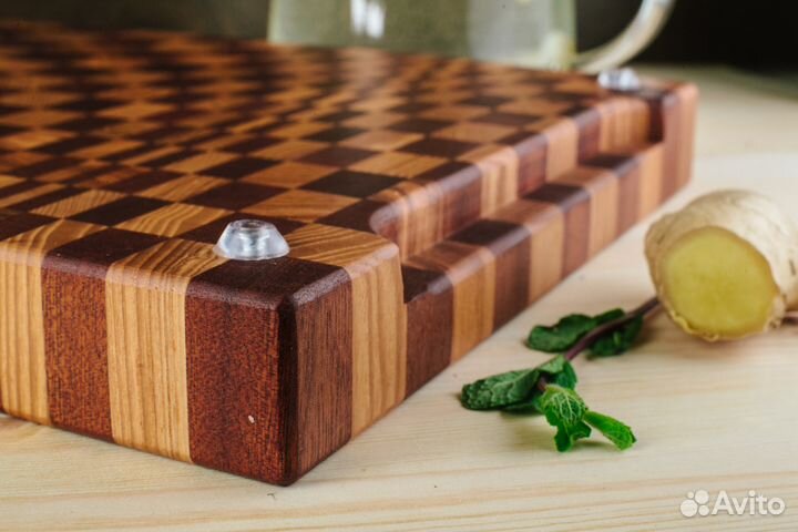 Торцевая разделочная доска с 3D эффектом