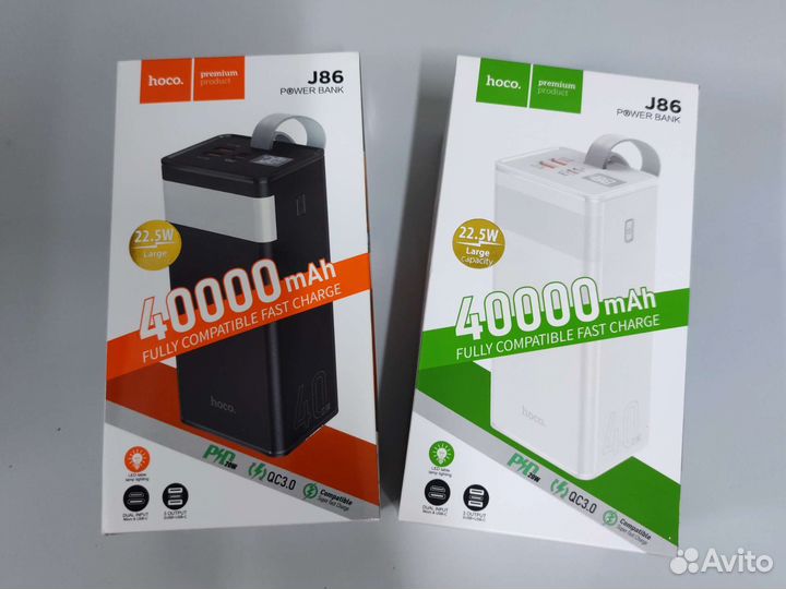 Портативный аккумулятор Hoco J86 40000mAh,PD/QC3.0