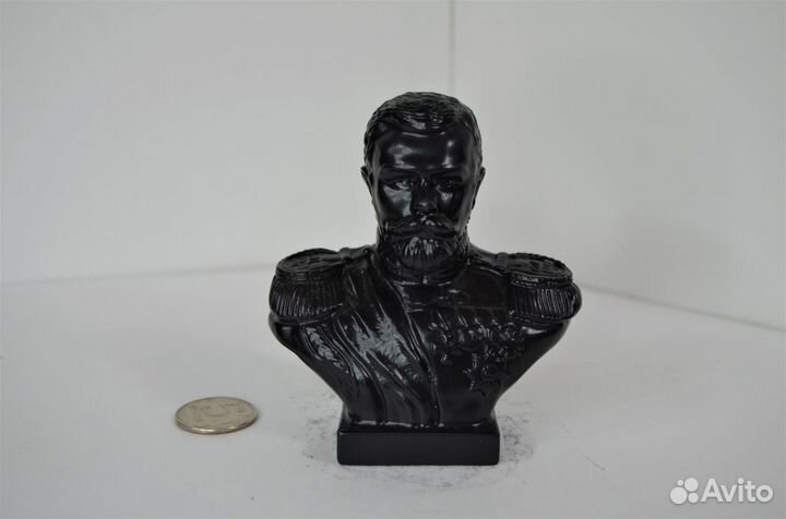 Бюст Николай 2 в параде чугун