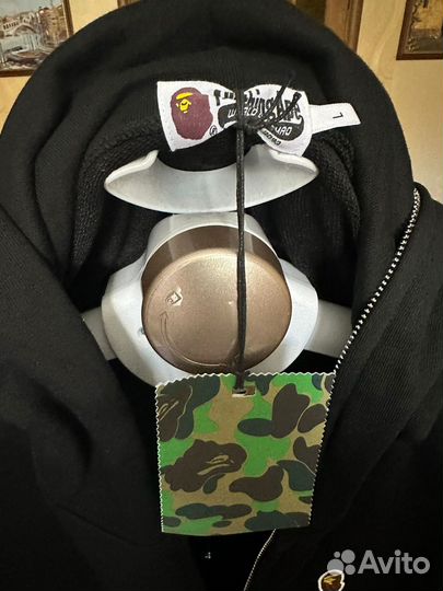 Зип худи bape one point черная