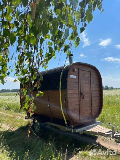Аренда прокат баня бочка на прицепе с доставкой