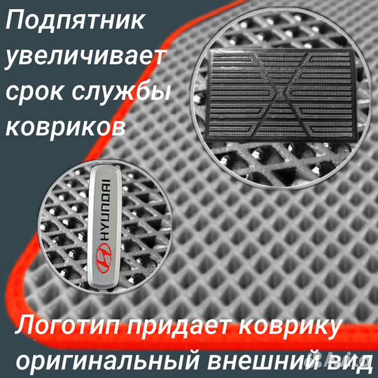 Ева EVA коврики Hyundai Solaris(2010-2016)