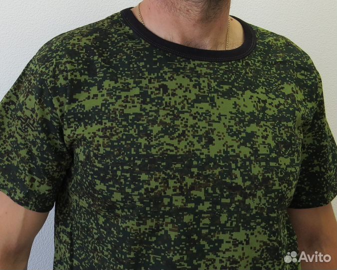 Футболка мужская цифра/пиксель размер 48-56