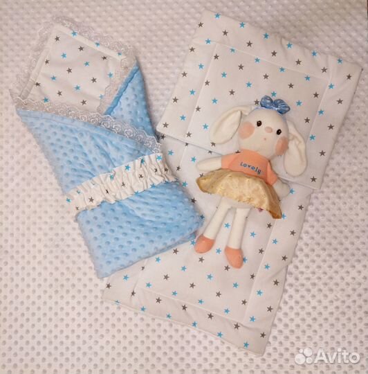 Новый набор в коляску - матрасик и подушечка