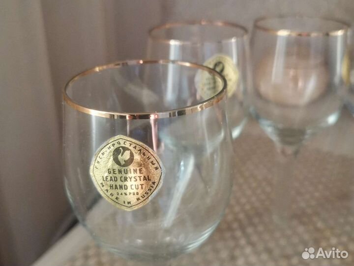 Фужеры СССР г. Гусь Хрустальный 5шт