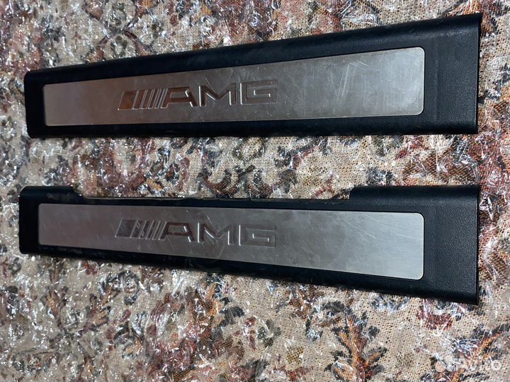 Накладки порогов Мерседес мл 164 Амг