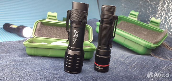 Мощный Фонарь Police в кейсе c Zoom 3 режима Мини