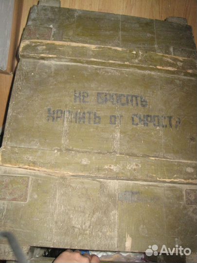 Большой деревянный военный советский ящик СССР