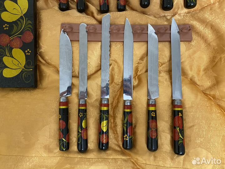 Набор столовых приборов 13 штук нерж, хохлома