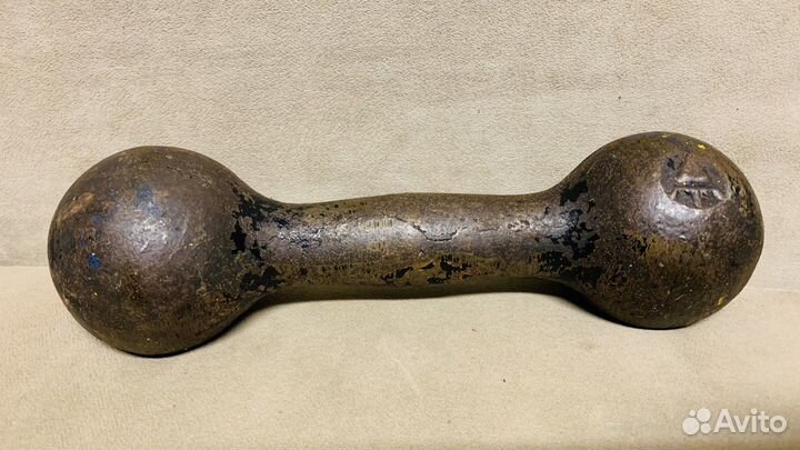 Гантеля СССР чугун 2 кг