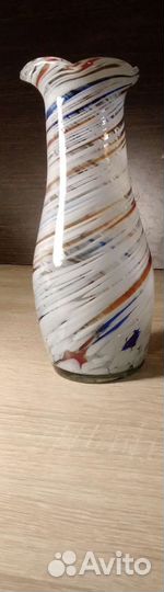 Ваза гутное стекло СССР