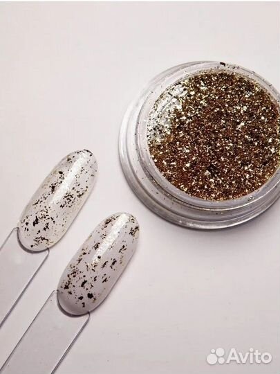 Поталь и блёстки для маникюра
