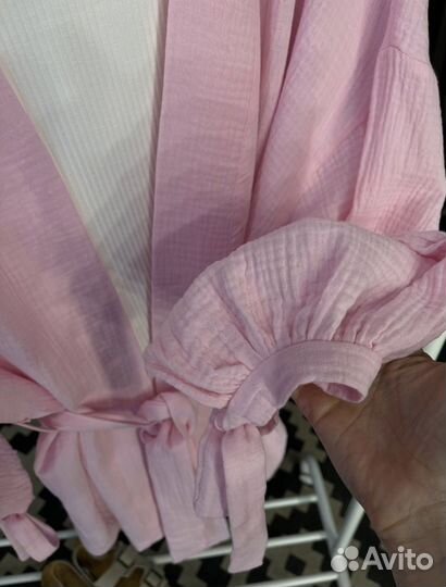 Муслиновый костюм нежно-розовый. 44-46