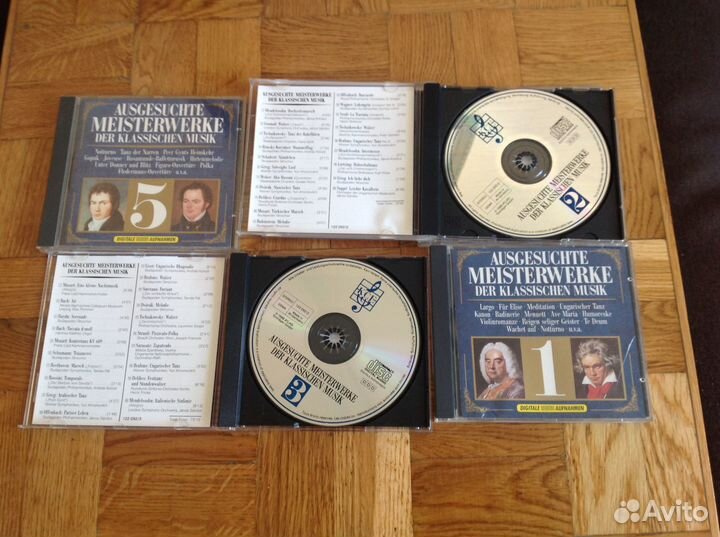 Cd на 5 дисках, старое немецкое издание, классика