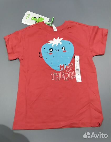 2в1 новый костюм шорты и футболка дня девочки 110