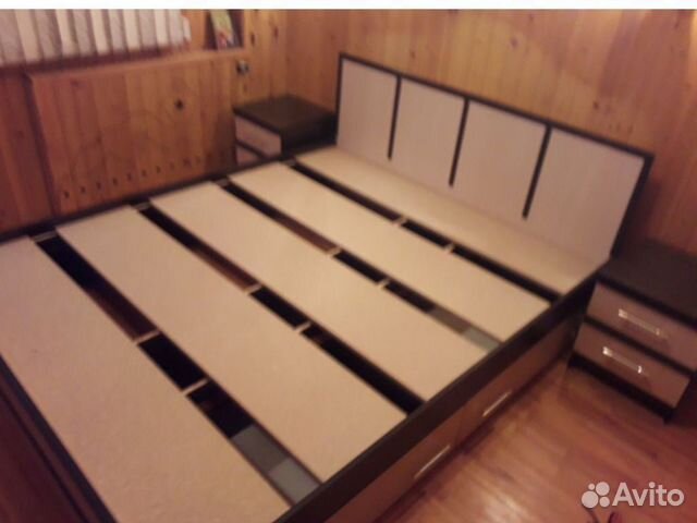 Кровать двуспальная Сакура 1,6 с ящиками