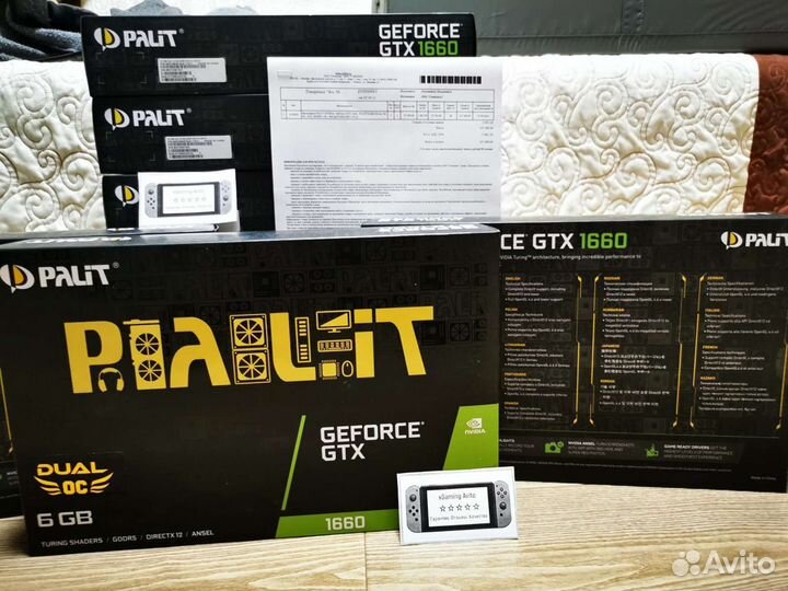 Видеокарта Palit GTX 1660 Dual OC 6gb. Чек