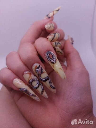 Укрепление ногтей, наращивание, модели