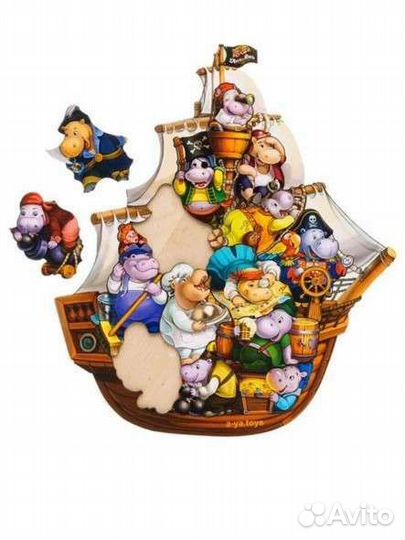 Развивашка вкладыш деревянная