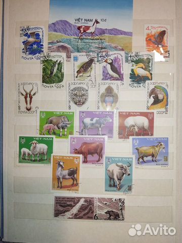Почтовые марки 20 века на тематику животных объявление продам