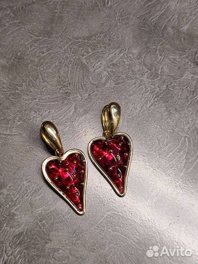 Серьги сердца эстетика