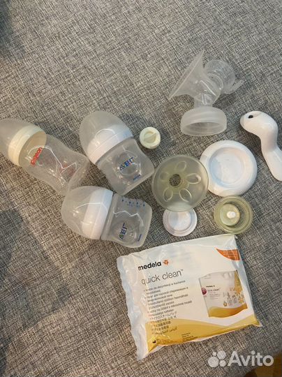Молокоотсос ручной Avent, бутылочки