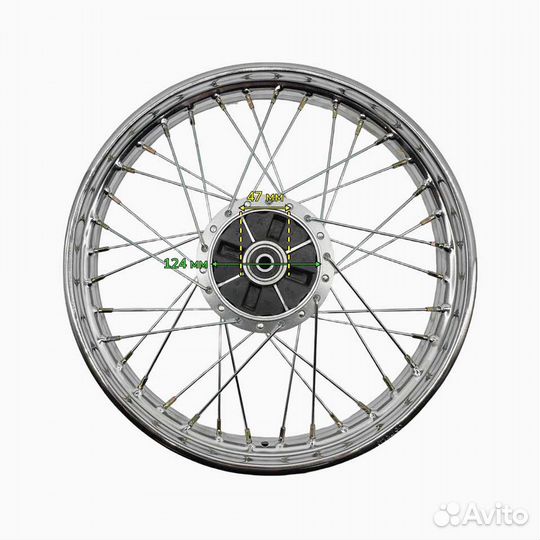 Обод колеса 17-1,40 задний в сборе (спицованный) н