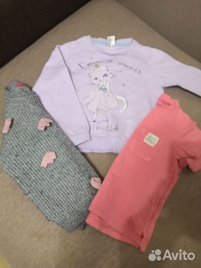Вещи пакетом на девочку 104 110 zara hm