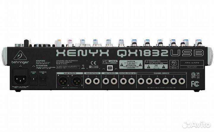 Микшер, 18 каналов Behringer QX1832USB
