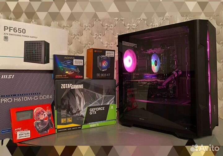 Игровой пк MSI MAG Intel 12th/GTX 1660 TI