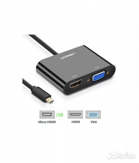 Переходник Ugreen Micro hdmi to hdmi VGA